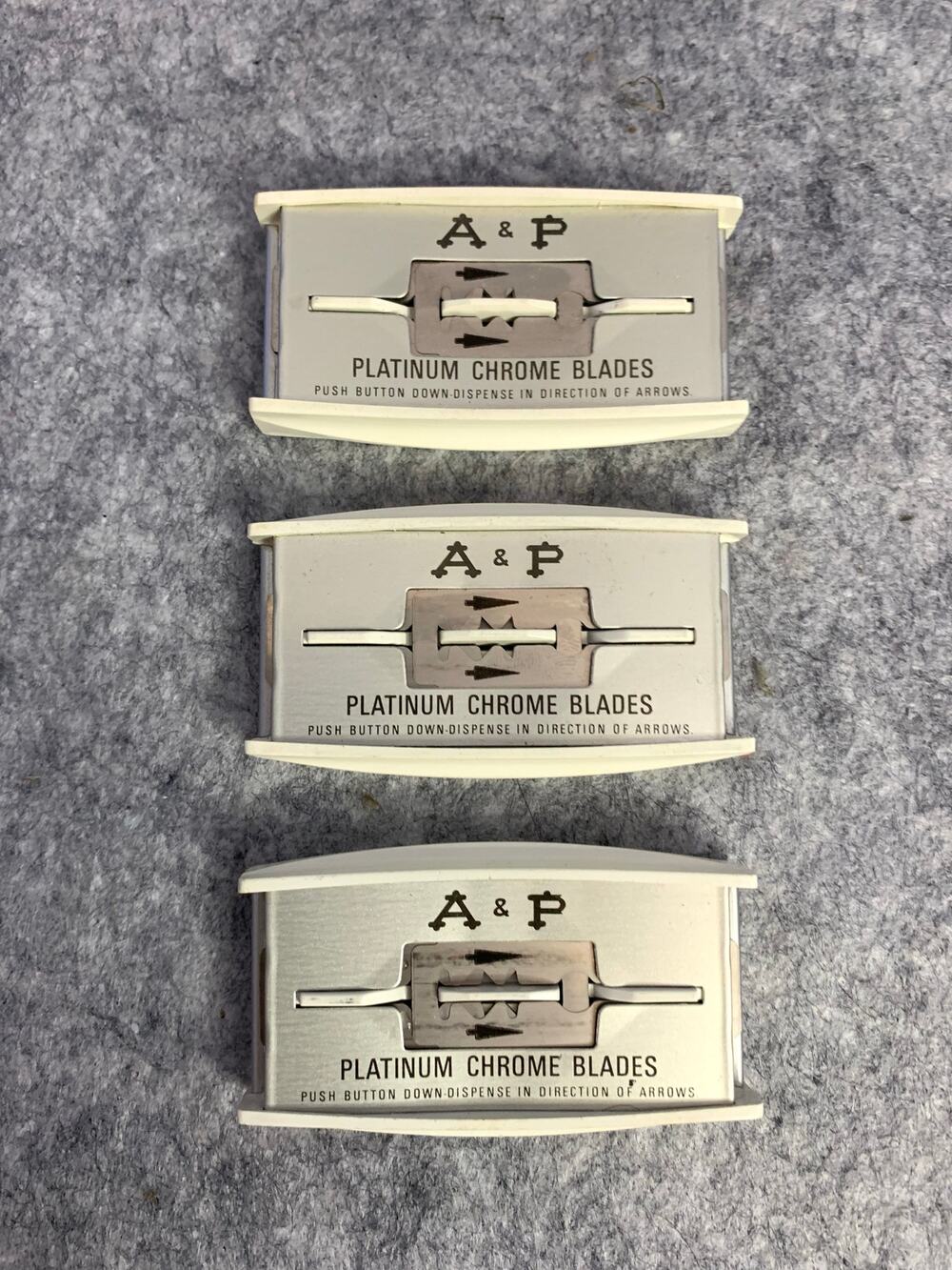 A & P Store Brand Stainless Steel Double Edge Razor Blades, Vintage, Made in USA
